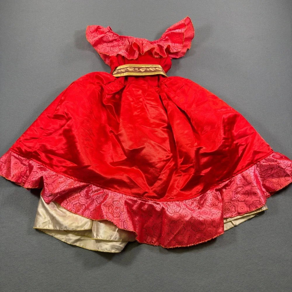 Disney Store Elena of Avalor Adventure Costume Dress Red Girls Size 4